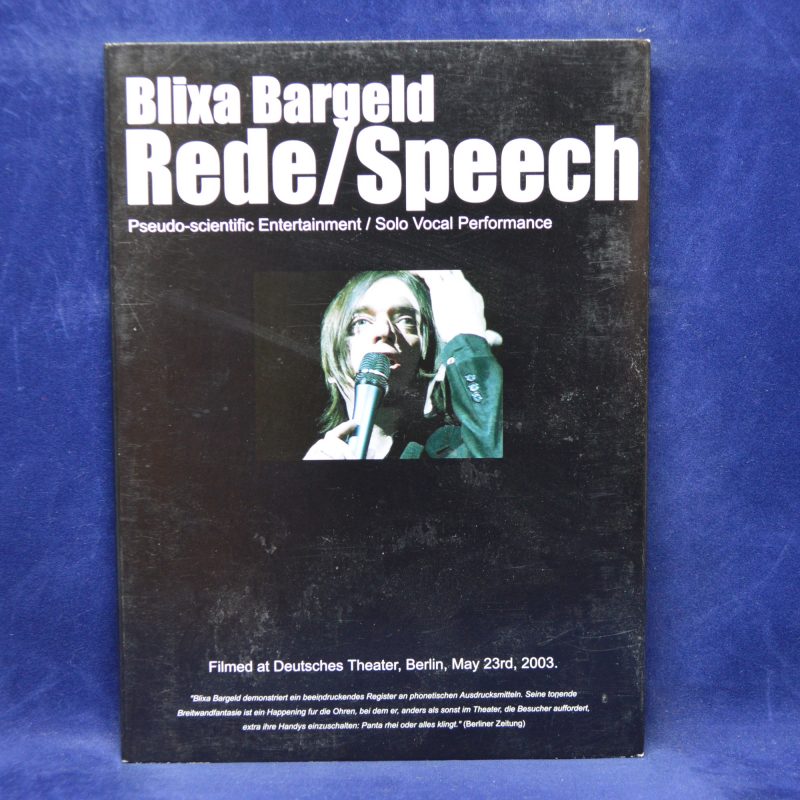 BLIXA BARGELD : REDE SPEECH - DVD