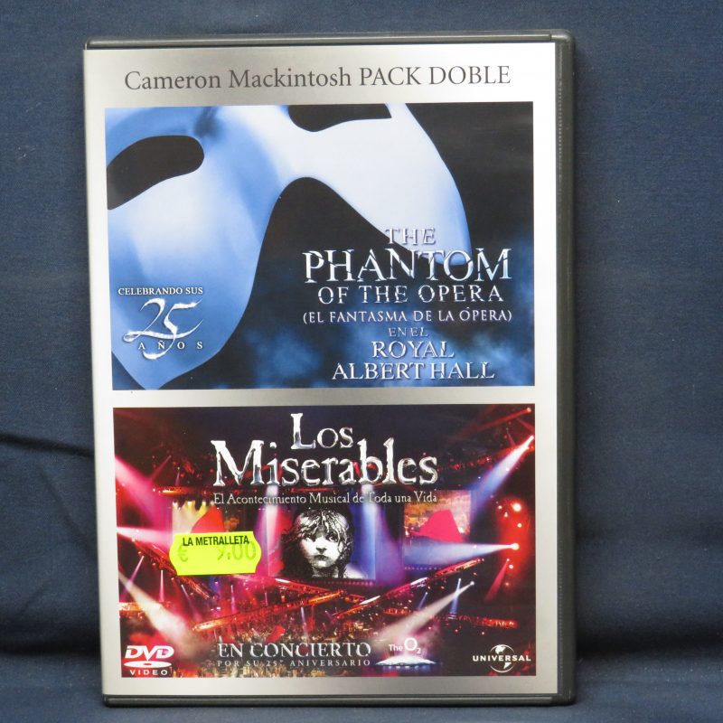 EL FANTASMA DE LA  OPERA  - LOS MISERABLES - DVD
