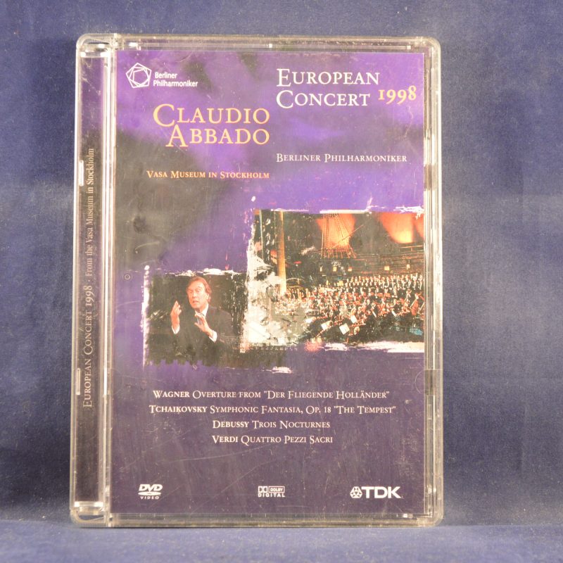 CLAUDIO ABBADO, BERLINER PHILHARMONIKER - EUROPEAN CONCERT 1998 - DVD MUSICAL