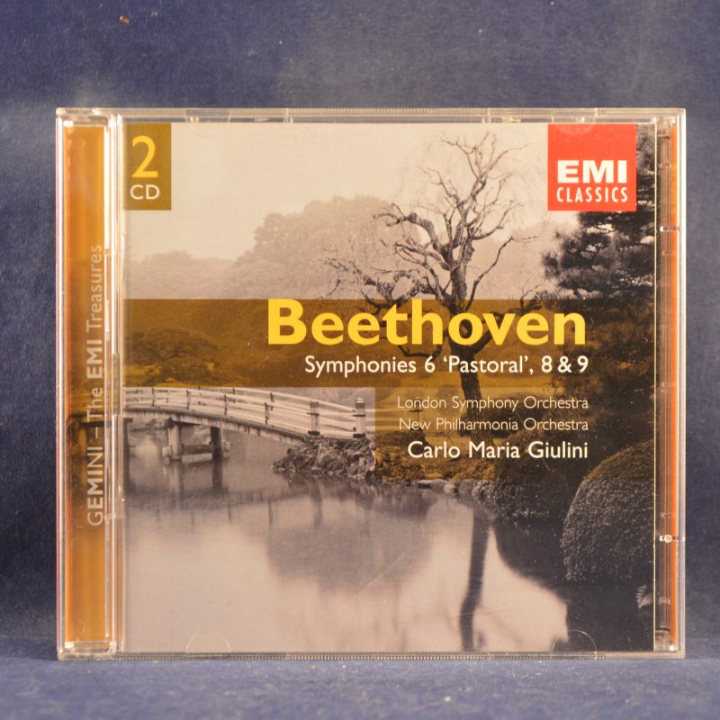 BEETHOVEN , LONDON SYMPHONY ORCHESTRA , NEW PHILHARMONIA ORCHESTRA, CARLO MARIA GIULINI – SYMPHONIES 6 'PASTORAL', 8 & 9 - 2 CD