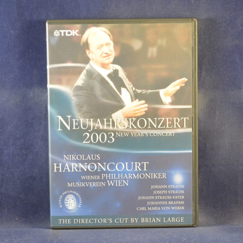 NIKOLAUS HARNONCOURT, WIENER PHILHARMONIKER / JOHANN STRAUSS , JOSEF STRAUSS , JOHANN STRAUSS-VATER , JOHANNES BRAHMS, CARL MARIA VON WEBER ‎- NEUJAHRSKONZERT = NEW YEAR'S CONCERT 2003 MUSIKVEREIN WIEN (THE DIRECTOR'S CUT BY BRIAN LARGE) - DVD MUSICAL