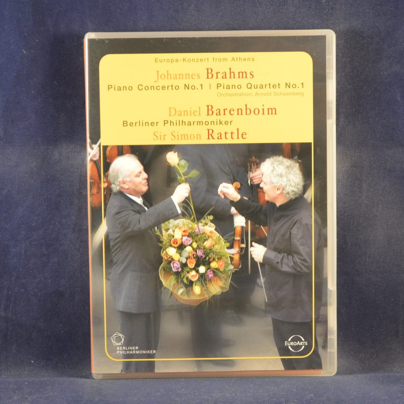 JOHANNES BRAHMS  - DANIEL BARENBOIM , SIR SIMON RATTLE, BERLINER PHILHARMONIKER - PIANO CONCERTO NO.1 / PIANO QUARTET NO.1 - DVD MUSICAL