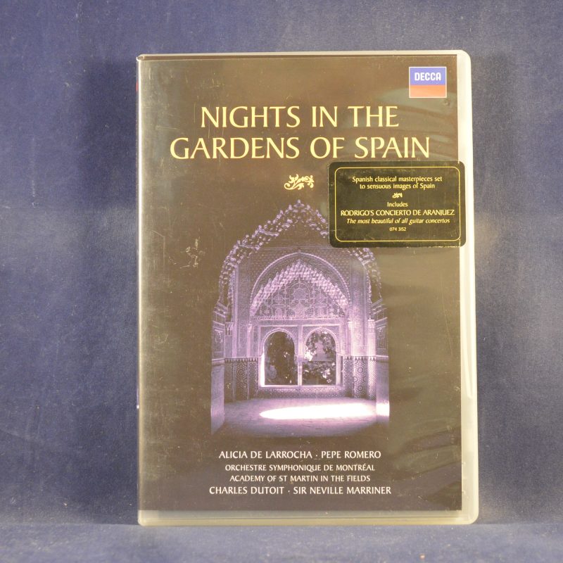 ALICIA DE LARROCHA, PEPE ROMERO,ORCHESTRE SYMPHONIQUE DE MONTREAL , ACADEMY OF ST. MARTIN-IN-THE-FIELDS , CHARLES DUTOIT, SIR NEVILLE MARRINER – NIGHTS IN THE GARDENS OF SPAIN - DVD MUSICAL