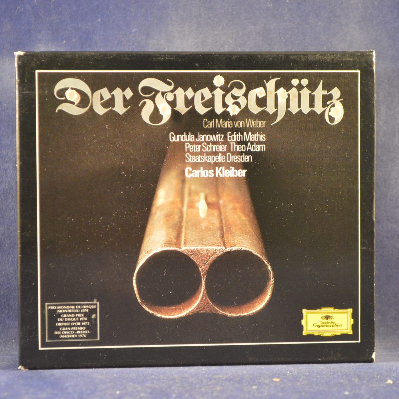 CARL MARIA VON WEBER, GUNDULA JANOWITZ, EDITH MATHIS, PETER SCHREIER, THEO ADAM, STAATSKAPELLE DRESDEN, CARLOS KLEIBER - DER FREISCHÜTZ - 2 CD + LIBRETO