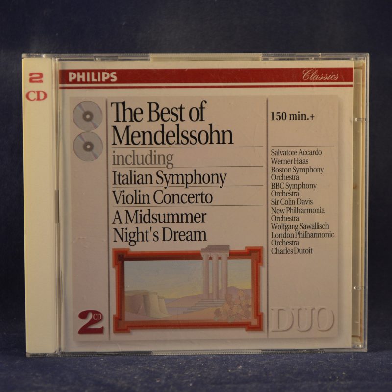 MENDELSSOHN - THE BEST OF MENDELSSOHN - INCLUDING ITALIAN SYMPHONY / VIOLIN CONCERTO / A MIDSUMMER NIGHT'S DREAM - 2 CD