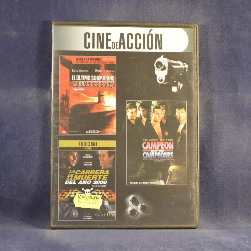 CINE DE ACCIÓN: EL ÚLTIMO SUBMARINO LA GRAN ESPERANZA / LA CARRERA DE LA MUERTE DEL AÑO 2000 / CAMPEÓN DE CAMPEONES - DVD