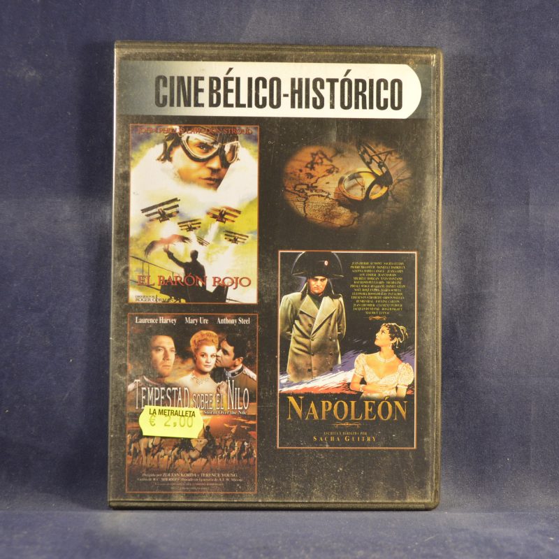 CINE BÉLICO-HISTÓRICO: EL BARÓN ROJO / NAPOLEÓN / TEMPESTAD SOBRE EL NILO - DVD CAJA FINA
