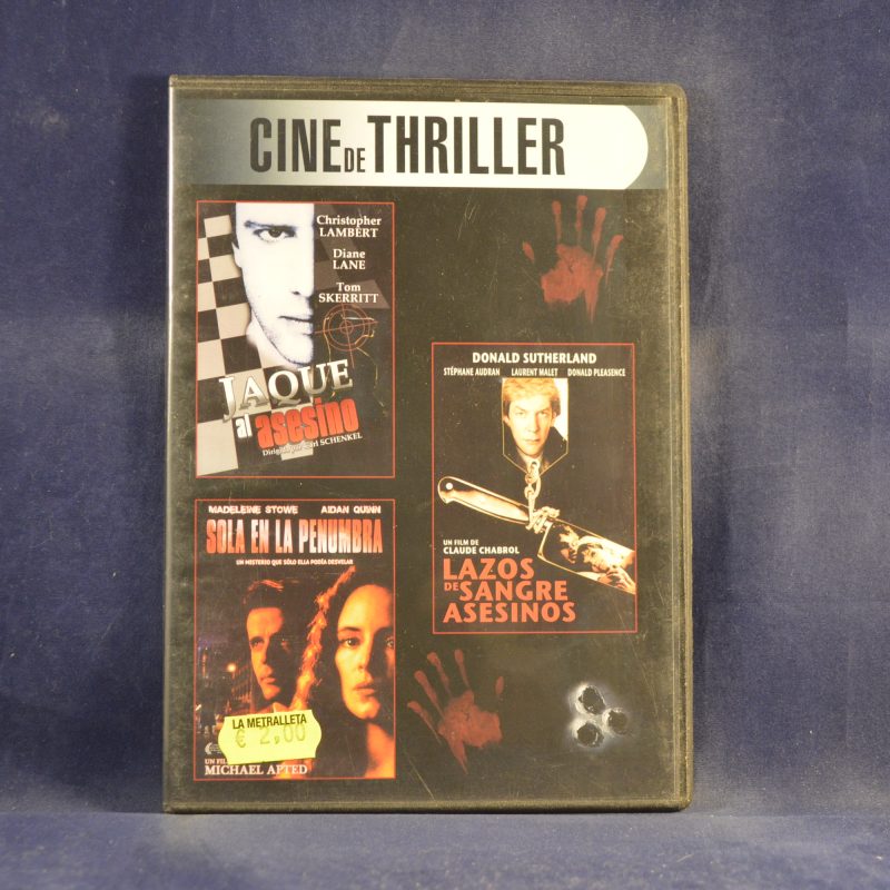 CINE DE THRILLER - JAQUE AL ASESINO / LAZOS DE SANGRE ASESINOS / SOLA EN LA PENUMBRA - DVD CAJA FINA