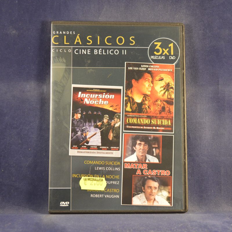 CINE BÉLICO - COMANDO SUICIDA / INCURSIÓN / MATAR A CASTRO - DVD CAJA FINA