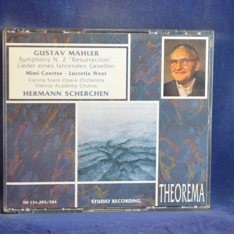 GUSTAV MAHLER - MIMI COERTSE - LUCRETIA WEST, VIENNA STATE OPERA ORCHESTRA, VIENNA ACADEMY CHORUS, HERMANN SCHERCHEN – SYMPHONY N. 2 "RESURRECTION", LIEDER EINER FAHRENDEN GESELLEN - 2 CD