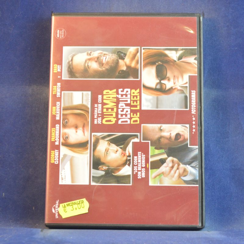 QUEMAR DESPUÉS DE LEER - DVD
