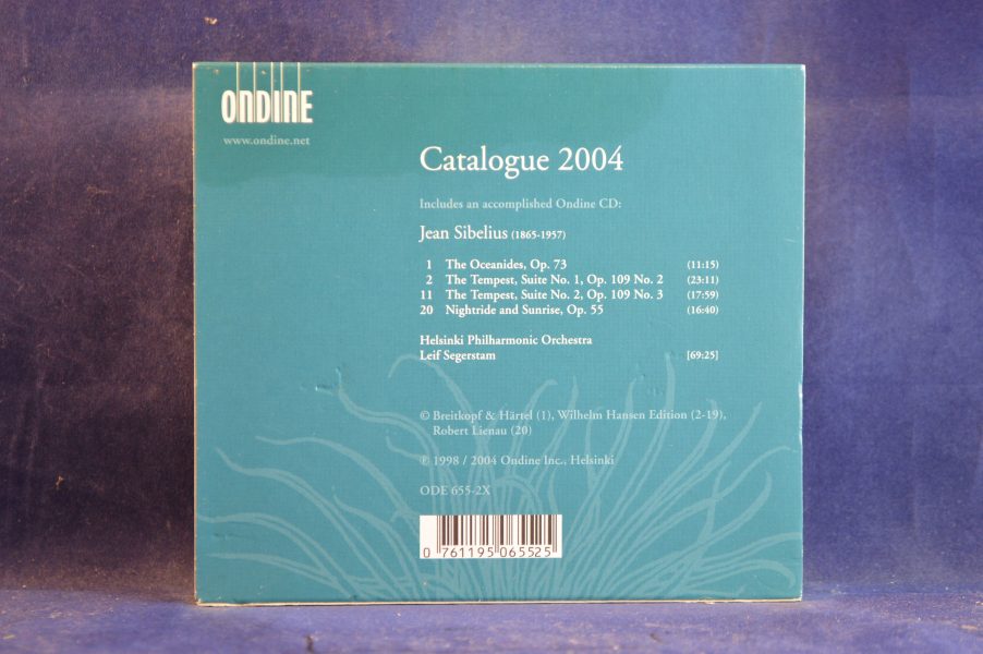 SIBELIUS: THE TEMPEST, SUITES 1 & 2, ETC. HELSINKI PHILARMONIC ORCHESTRA - SEGERSTAM - CD - Imagen 2