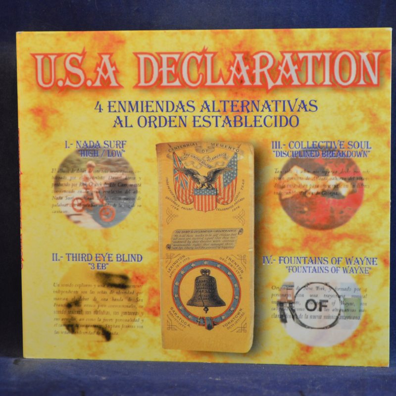 VARIOUS - U.S.A DECLARATION (4 ENMIENDAS ALTERNATIVAS AL ORDEN ESTABLECIDO) - CD SINGLE PROMO