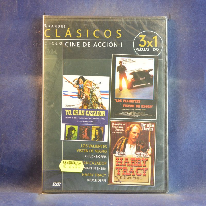 LOS VALIENTES VISTEN DE NEGRO / YO, GRAN CAZADOR / HARRY TRACY - DVD CAJA FINA