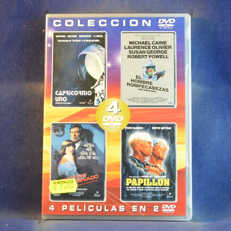 CAPRICORNIO UNO / EL HOMBRE ROMPECABEZAS / DETECTIVE PRIVADO / PAPILLON - 2 DVD