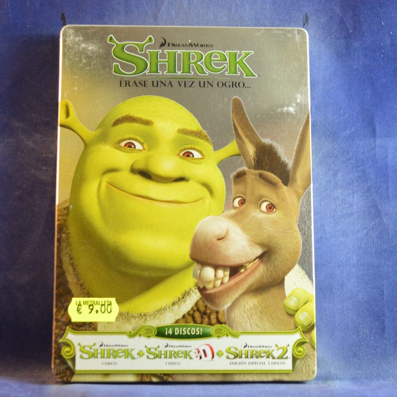 SHREK / SHREK 3D / SHREK 2 - EDICIÓN METÁLICA - 4 DVD
