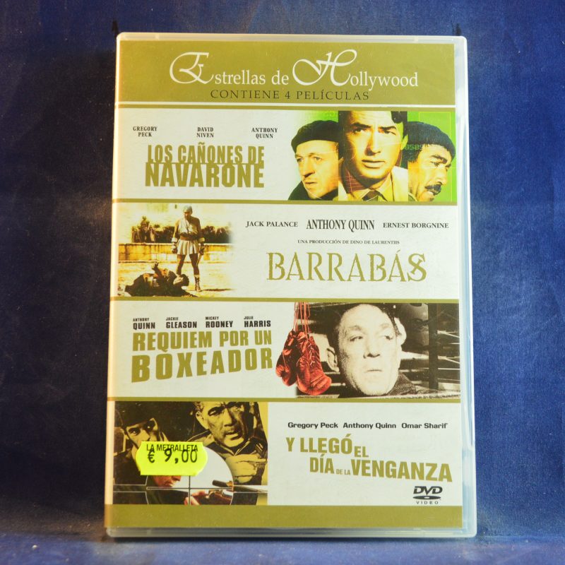 LOS CAÑONES DE NAVARONE / BARRABÁS / REQUIÉM POR UN BOXEADOR / Y LLEGÓ EL DIA DE LA VENGANZA - 4 DVD