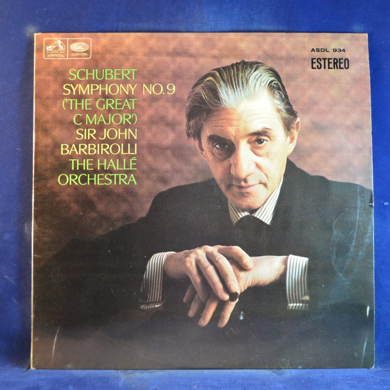 SHUBERT - SYMPHONY NO.9 (´THE GREAT C MAJOR´) / SIR JOHN BARBIROLLI, THE HALLÉ ORCHESTRA - LP