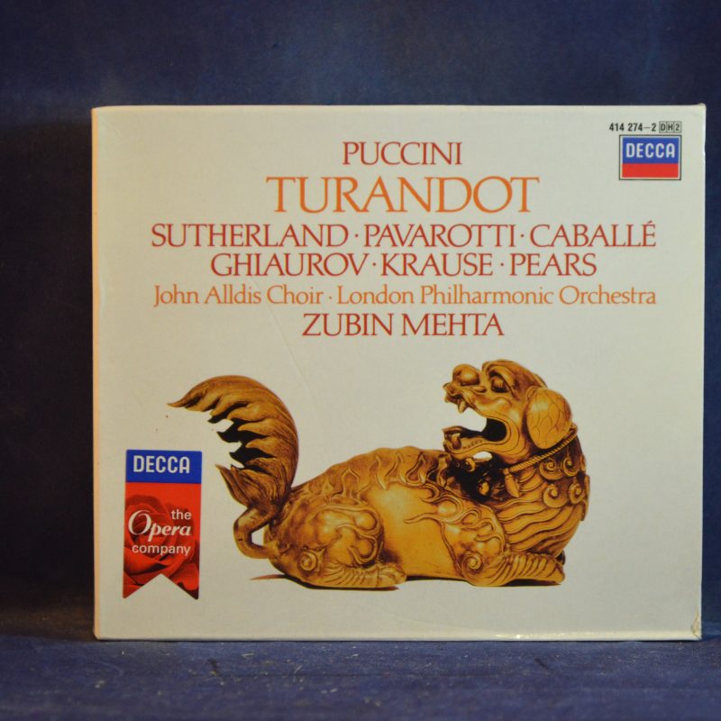 SUTHERLAND, PAVAROTTI, CABALLE, GHIAUROV, KRAUSE WITH PETER PEARS, JOHN ALLDIS CHOIR, LONDON PHILHARMONIC ORCHESTRA, ZUBIN MEHTA - TURANDOT - 2 CD