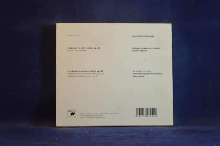 TCHAIKOVSKY, CLAUDIO ABBADO / LORIN MAAZEL, YO-YO MA - SYMPHONIE NO. 5 / ROCOCO VARIATIONS - CD - Imagen 2
