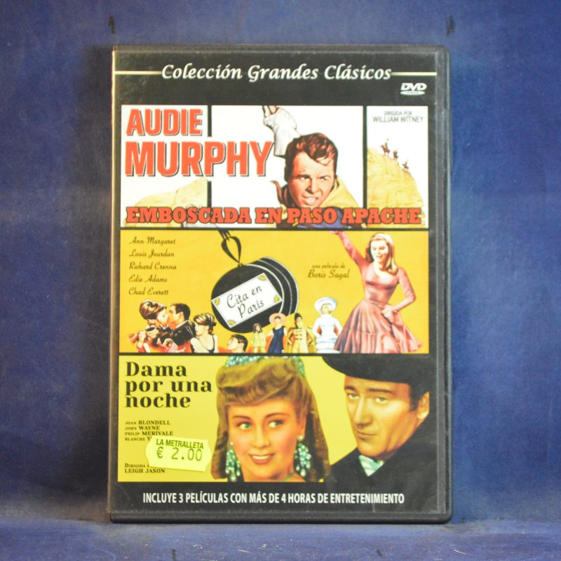 EMBOSCADA EN PASO APACHE / CITA EN PARÍS / DAMA POR UNA NOCHE - DVD ( CAJA FINA )