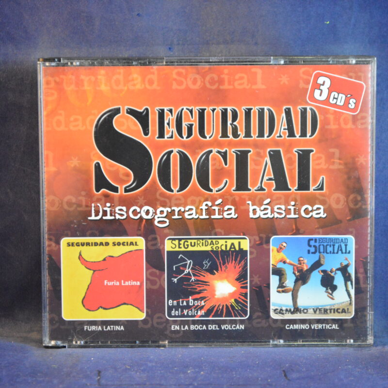 SEGURIDAD SOCIAL – DISCOGRAFÍA BÁSICA: FURIA LATINA / EN LA BOCA DEL VOLCÁN / CAMINO VERTICAL - 3 CD