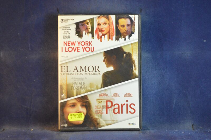 NEW YORK I LOVE YOU / EL AMOR Y OTRAS COSAS IMPOSIBLES / PARIS - 3 DVD