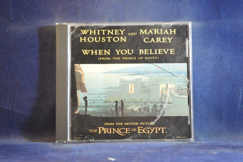 WHITNEY HOUSTON AND MARIAH CAREY - WHEN YOU BELIEVE (FROM THE PRINCE OF EGYPT) - CD SINGLE