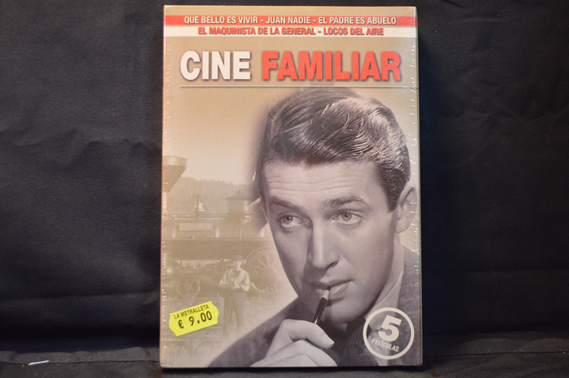 CINE FAMILIAR: QUE BELLO ES VIVIR / JUAN NADIE / EL PADRE ES ABUELO / EL MAQUINISTA DE LA GENERAL / LOCOS DEL AIRE - 5 DVD