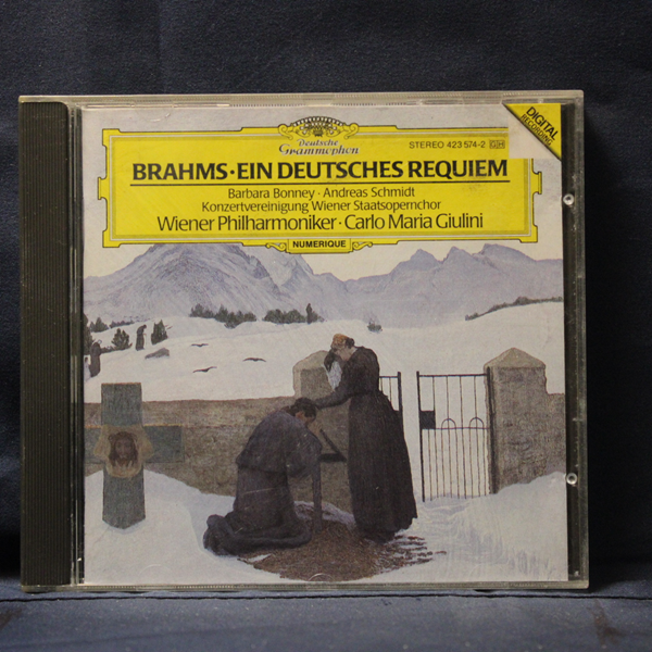BRAHMS - BARBARA BONNEY, ANDREAS SCHMIDT, KONZERTVEREINIGUNG WIENER STAATSOPERNCHOR, WIENER PHILHARMONIKER, CARLO MARIA GIULINI – EIN DEUTSCHES REQUIEM - CD