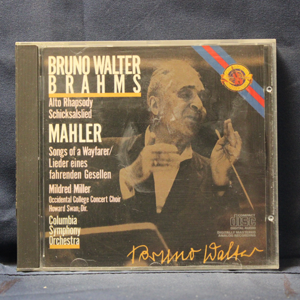 BRUNO WALTER, BRAHMS, MAHLER, MILDRED MILLER, COLUMBIA SYMPHONY ORCHESTRA – ALTO RHAPSODY / SCHICKSALSLIED / SONGS OF A WAYFARER / LIEDER EINES FAHRENDEN GESELLEN - CD
