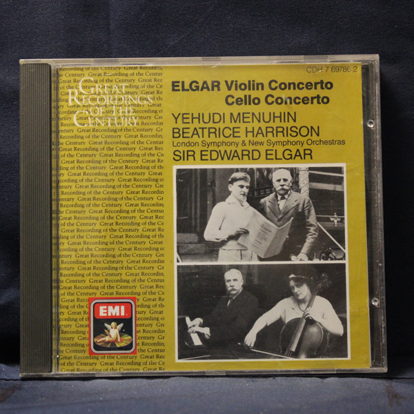 YEHUDI MENUHIN, BEATRICE HARRISON, SIR EDWARD ELGAR – VIOLIN CONCERTO / CELLO CONCERTO - CD