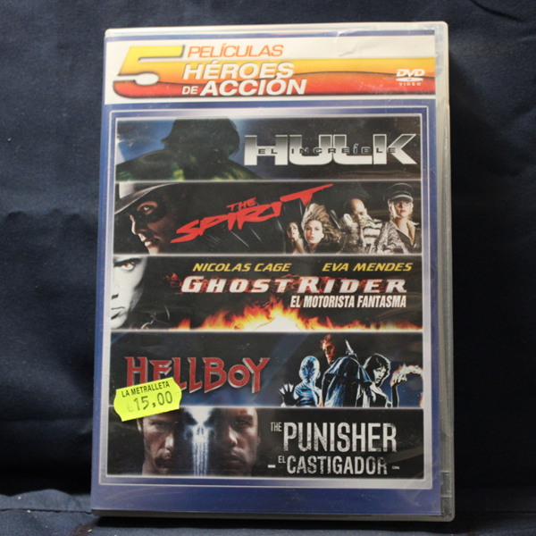 EL INCREIBLE HULK / THE SPIRIT / GHOST RIDER / HELLBOY / THE PUNISHER EL CASTIGADOR - 5 DVD