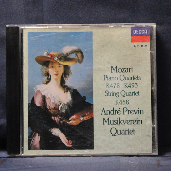 WOLFGANG AMADEUS MOZART, ANDRÉ PREVIN, MUSIKVEREIN QUARTETT ‎– PIANO QUARTETS K478 & K493 / STRING QUARTET K458 - CD
