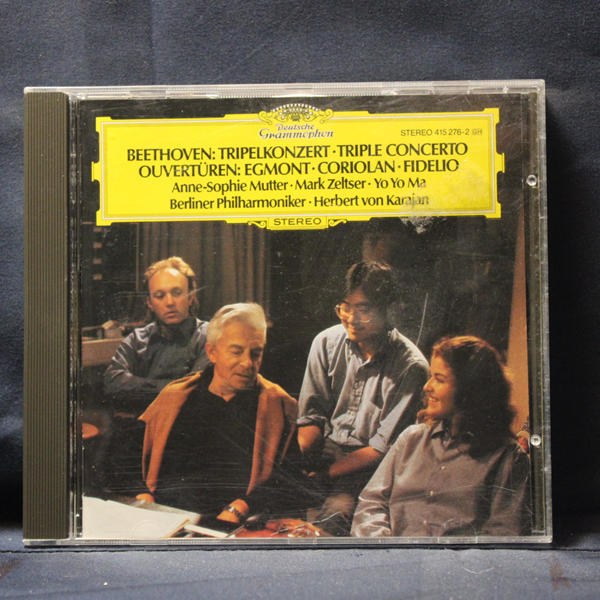 BEETHOVEN - ANNE-SOPHIE MUTTER, MARK ZELTSER, YO YO MA, BERLINER PHILHARMONIKER, HERBERT VON KARAJAN – TRIPELKONZERT = TRIPLE CONCERTO / OUVERTÜREN: EGMONT • CORIOLAN • FIDELIO - CD