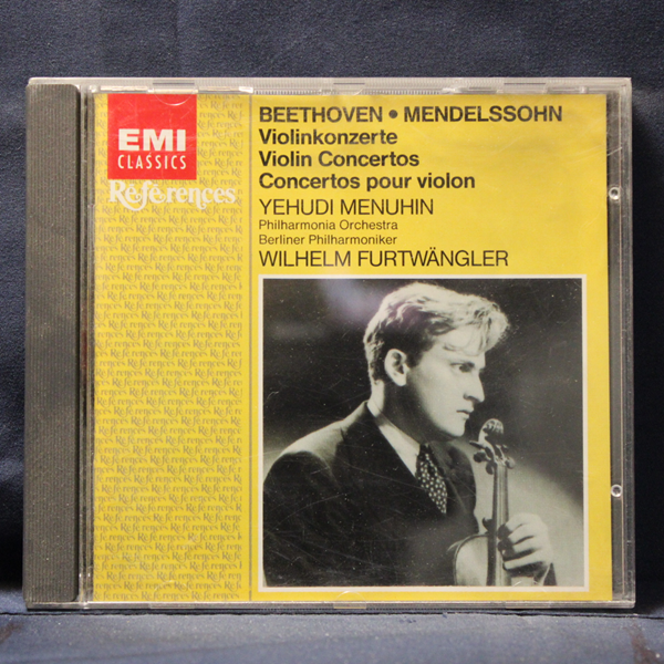 BEETHOVEN, MENDELSSOHN, YEHUDI MENUHIN, WILHELM FURTWÄNGLER, PHILHARMONIA ORCHESTRA, BERLINER PHILHARMONIKER – VIOLINKONZERTE = VIOLIN CONCERTOS = CONCERTOS POUR VIOLON - CD