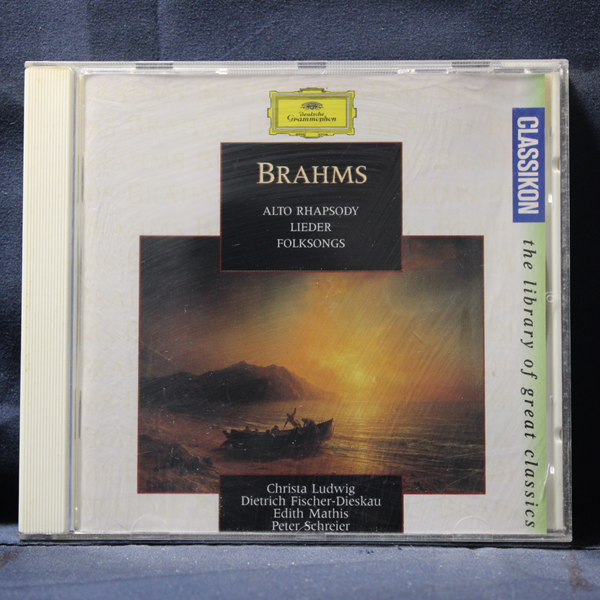 BRAHMS, CHRISTA LUDWIG, DIETRICH FISCHER-DIESKAU, EDITH MATHIS, PETER SCHREIER – ALTO-RHAPSODY • LIEDER • FOLKSONGS - CD