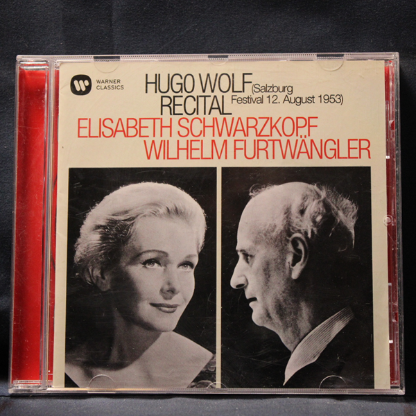HUGO WOLF, ELISABETH SCHWARZKOPF, WILHELM FURTWÄNGLER – A HUGO WOLF RECITAL (SALZBURG FESTIVAL 12. AUGUST 1953) - CD