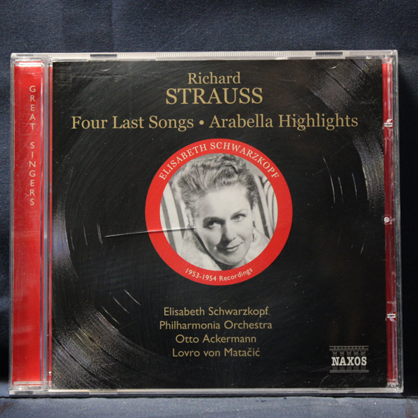 RICHARD STRAUSS, ELISABETH SCHWARZKOPF, PHILHARMONIA ORCHESTRA, OTTO ACKERMANN, LOVRO VON MATACIC – FOUR LAST SONGS - ARABELLA HIGHLIGHTS - CD