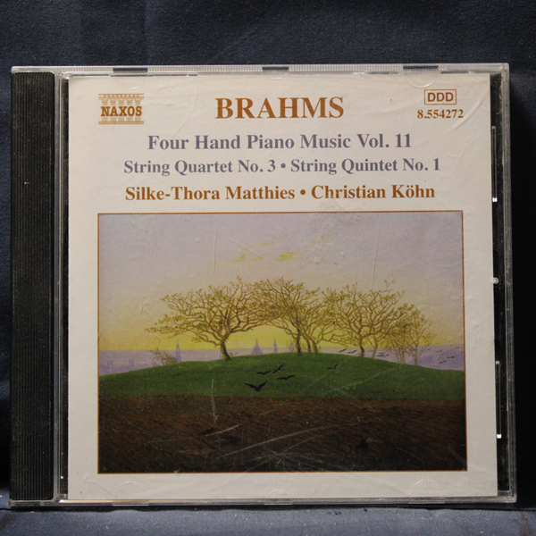 BRAHMS - CHRISTIAN KÖHN, SILKE-THORA MATTHIES – FOUR HAND PIANO MUSIC VOL. 11 - STRING QUARTET NO. 3, STRING QUINTET NO. 1 - CD