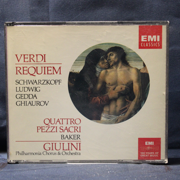 VERDI - SCHWARZKOPF, LUDWIG, GEDDA, GHIAUROV, PHILHARMONIA CHORUS & ORCHESTRA, BAKER, GIULINI – REQUIEM / QUATTRO PEZZI SACRI - 2 CD