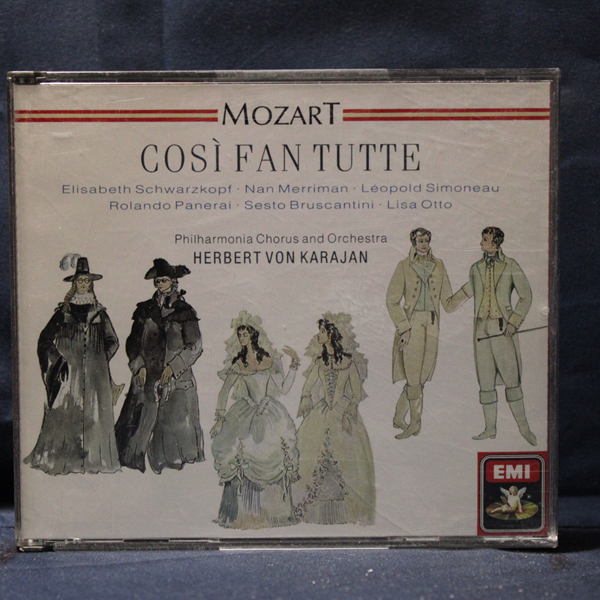 MOZART - ELISABETH SCHWARZKOPF · NAN MERRIMAN · LEOPOLD SIMONEAU · ROLANDO PANERAI · SESTO BRUSCANTINI · LISA OTTO · PHILHARMONIA CHORUS AND ORCHESTRA · HERBERT VON KARAJAN – COSÌ FAN TUTTE - 3 CD