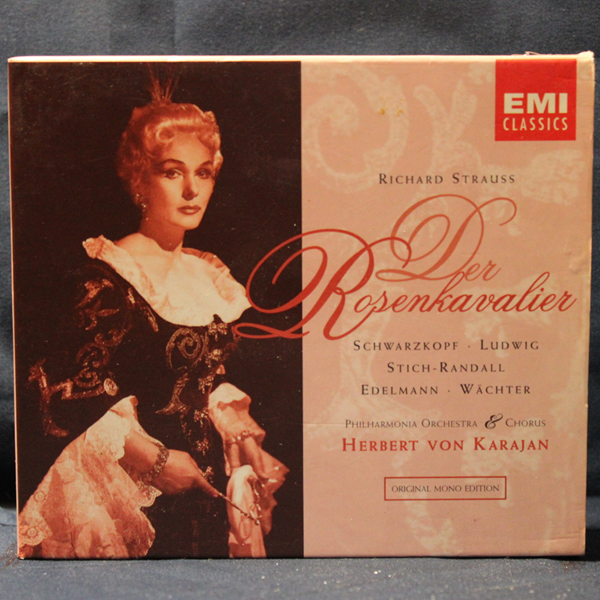 RICHARD STRAUSS - SCHWARZKOPF · LUDWIG · STICH-RANDALL · EDELMANN · WÄCHTER · PHILHARMONIA ORCHESTRA & CHORUS · HERBERT VON KARAJAN – DER ROSENKAVALIER (ORIGINAL MONO EDITION) - 3 CD