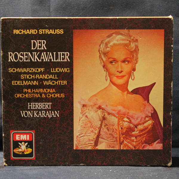 RICHARD STRAUSS / SCHWARZKOPF, LUDWIG, STICH-RANDALL, EDELMANN, WÄCHTER / PHILHARMONIA ORCHESTRA & CHORUS / HERBERT VON KARAJAN – DER ROSENKAVALIER - 3 CD