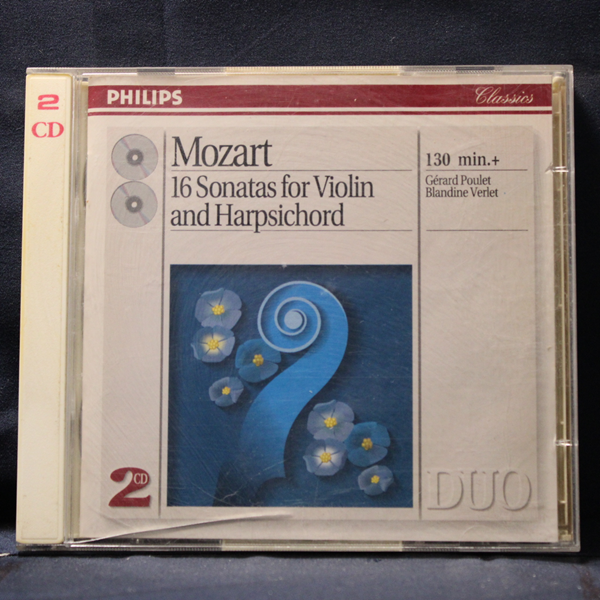 MOZART, GÉRARD POULET, BLANDINE VERLET – 16 SONATAS FOR VIOLIN AND HARPSICHORD - 2 CD