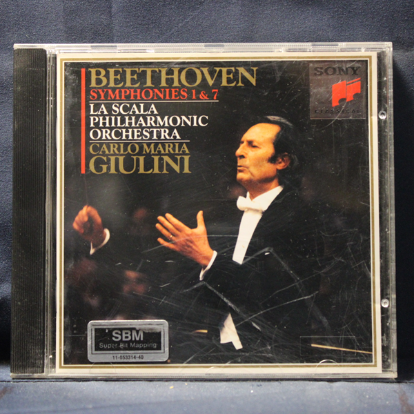 BEETHOVEN, LA SCALA PHILHARMONIC ORCHESTRA, CARLO MARIA GIULINI – SYMPHONIES 1 & 7 - CD