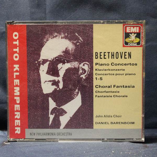 BEETHOVEN, OTTO KLEMPERER, DANIEL BARENBOIM, JOHN ALLDIS CHOIR, NEW PHILHARMONIA ORCHESTRA – PIANO CONCERTOS 1 - 5, CHORAL FANTASIA - 3 CD