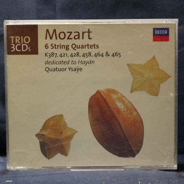 MOZART, QUATUOR YSAŸE – 6 STRING QUARTETS K387, K421, K428, K458, K464, K465 DEDICATED TO HAYDN - 3 CD
