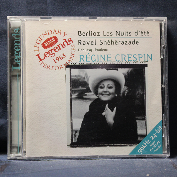 BERLIOZ • RAVEL • DEBUSSY • POULENC - RÉGINE CRESPIN – LES NUITS D'ÉTÉ • SHÉHÉRAZADE - CD