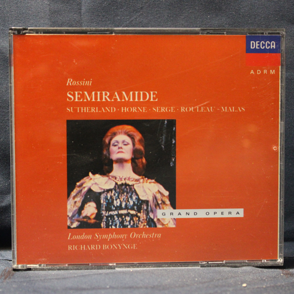 ROSSINI, SUTHERLAND, HORNE, SERGE, ROULEAU, MALAS, LONDON SYMPHONY ORCHESTRA, RICHARD BONYNGE – SEMIRAMIDE - 3 CD
